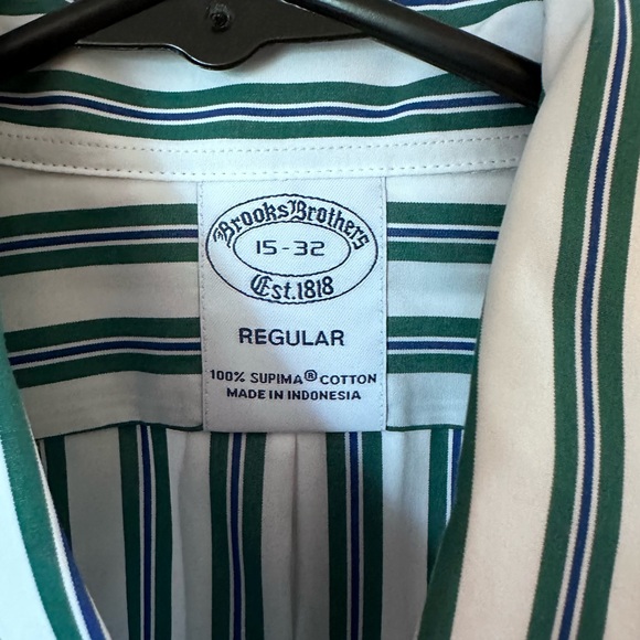 🖇️ Brooks Brothers 15-32 Regular Fit Button Down Dress Shirt - Picture 2 of 6